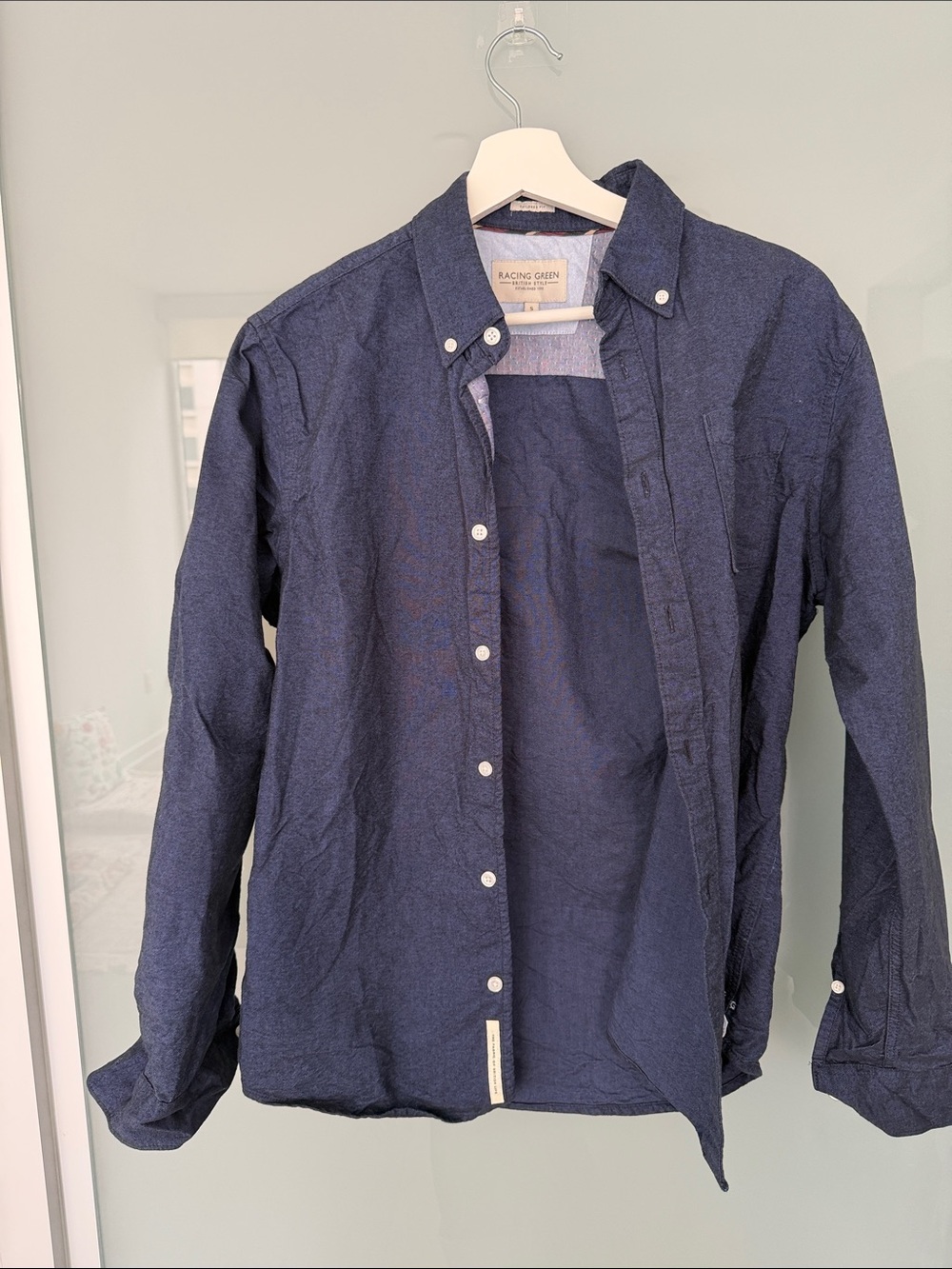 rag & bone Men's Navy Lightweight Button-Down Shirt